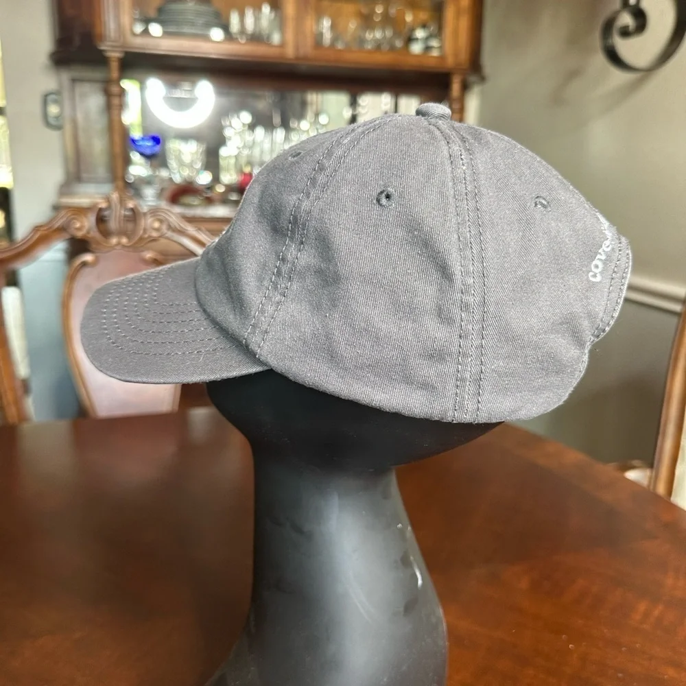 Gray Embroidered Logo Cap